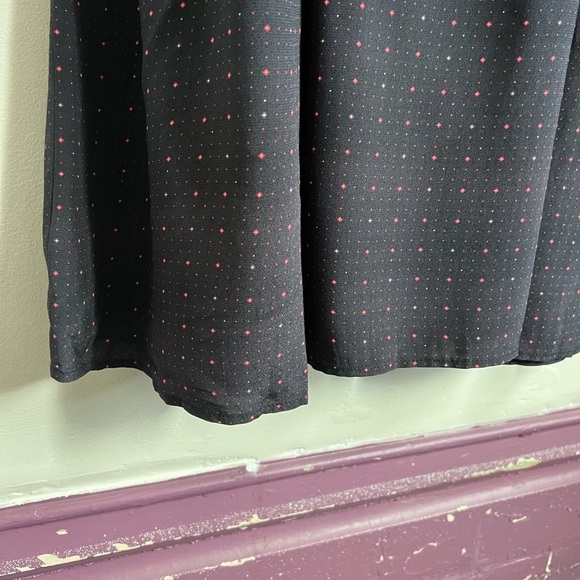 DOLAN Black & Red Dot Embroidered Midi Dress - Picture 6 of 7